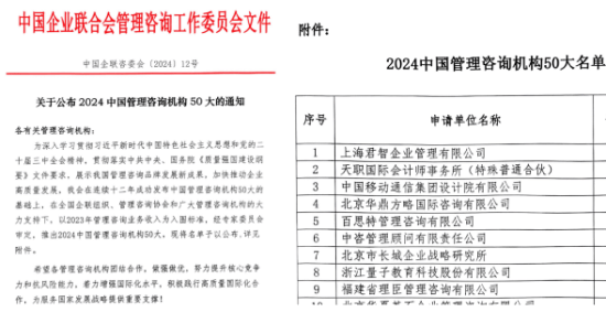 2025年中国管理咨询公司十强榜 引领企业变革的智慧引擎